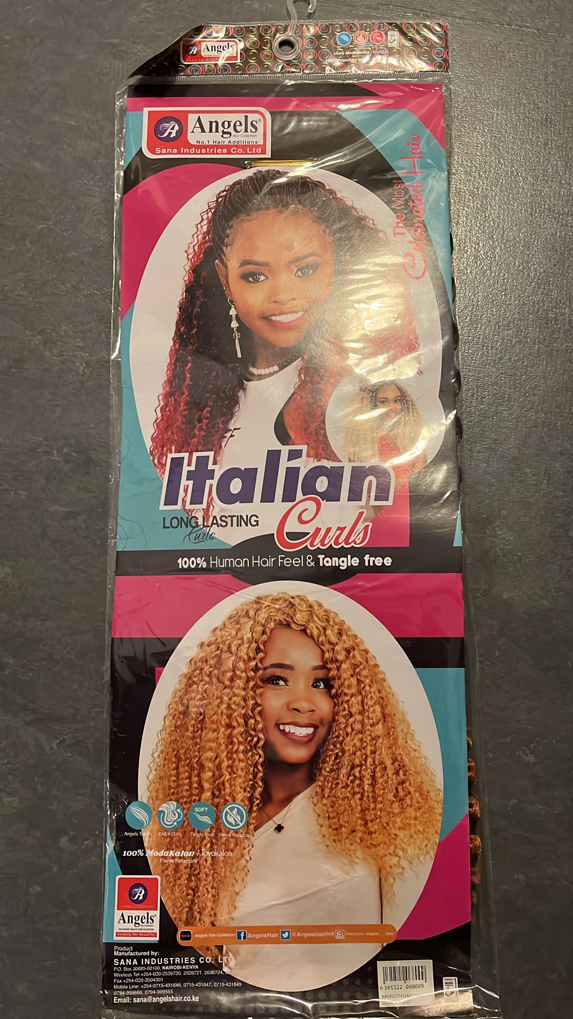 Italian Curl - 1/350/27 Black, Honey Blonde Mix